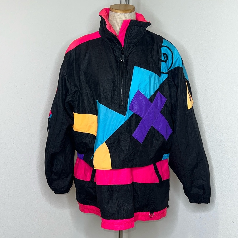 🔹 Obermeyer Vintage Colorblock Quarterzip